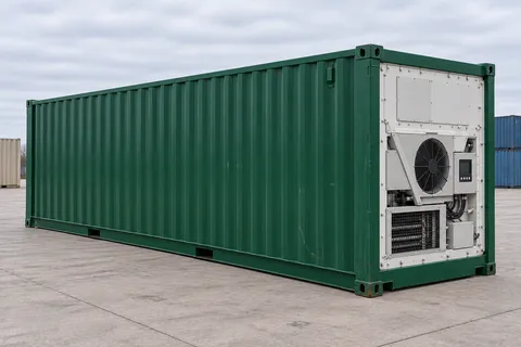 Container 40 pieds Frigorifique · Occasion · très bon état · Vert. Visuel pour cette configuration. Le fournisseur confirmera l’exemplaire, son état réel et ses équipements.