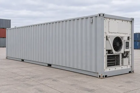 Container 40 pieds Frigorifique · Occasion · très bon état · Gris. Visuel pour cette configuration. Le fournisseur confirmera l’exemplaire, son état réel et ses équipements.