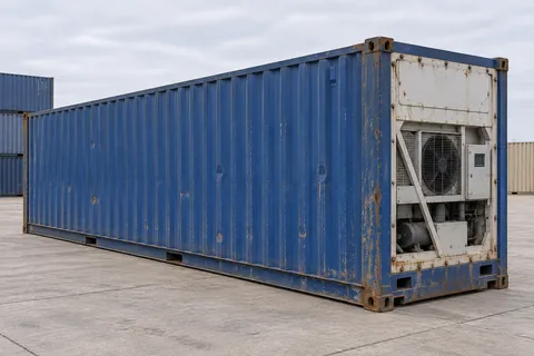 Container 40 pieds Frigorifique · Occasion · bon état · Bleu. Visuel pour cette configuration. Le fournisseur confirmera l’exemplaire, son état réel et ses équipements.