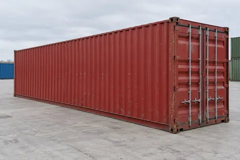 Container 40 pieds Standard · Occasion · très bon état · Rouge. Visuel pour cette configuration. Le fournisseur confirmera l’exemplaire, son état réel et ses équipements.