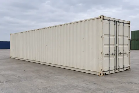 Container 40 pieds Standard · Occasion · très bon état · Blanc. Visuel pour cette configuration. Le fournisseur confirmera l’exemplaire, son état réel et ses équipements.