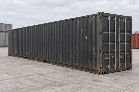 Container 40 pieds Standard · Occasion · bon état · Noir. Visuel pour cette configuration. Le fournisseur confirmera l’exemplaire, son état réel et ses équipements.