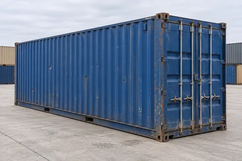 Container 40 Fuß Standard · Gebraucht · guter Zustand · Blau. Bild dieser Konfiguration. Der Anbieter bestätigt das konkrete Exemplar, seinen tatsächlichen Zustand und seine Ausstattung.