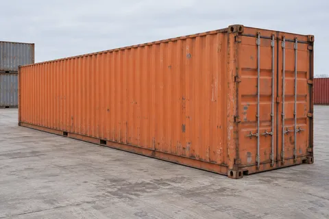 Container 40 pieds Standard · Occasion · bon état · Orange. Visuel pour cette configuration. Le fournisseur confirmera l’exemplaire, son état réel et ses équipements.