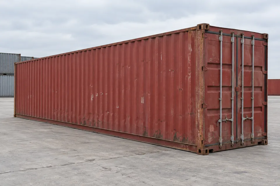 Container 40 ft Standard · Used · good condition · Red. Image of this configuration. The supplier will confirm the actual unit, its condition and equipment.