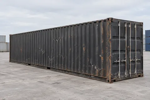 Container 40 pieds Standard · Occasion · dernier voyage · Noir. Visuel pour cette configuration. Le fournisseur confirmera l’exemplaire, son état réel et ses équipements.