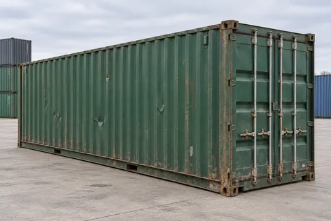 Container 40 pieds Standard · Occasion · dernier voyage · Vert. Visuel pour cette configuration. Le fournisseur confirmera l’exemplaire, son état réel et ses équipements.