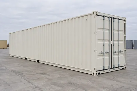 Container 40 voet Standaard · Nieuw · één reis · Wit. Afbeelding van deze configuratie. De leverancier bevestigt het exemplaar, de werkelijke staat en de uitrusting.